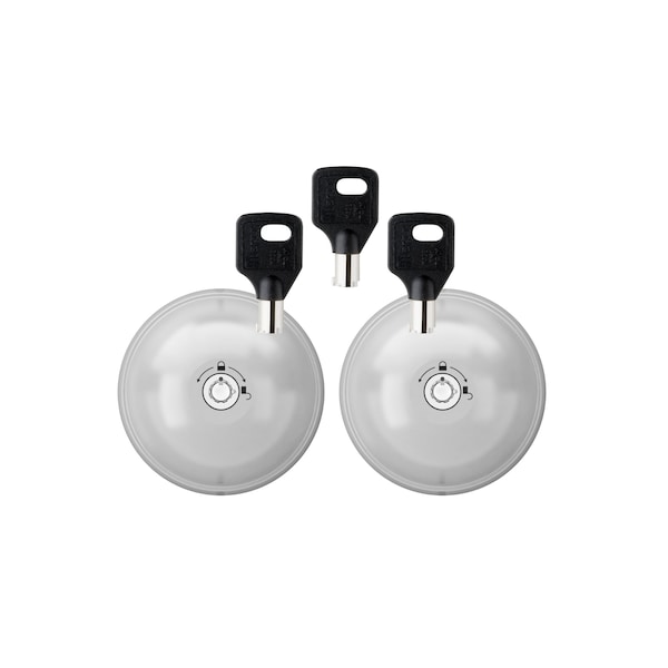 Meroni UFO3 Smart Duo (2) lock kit with (3) keys, black finish 8090S223PN - main